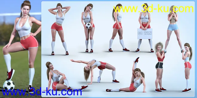 Z Cheerleader Shape and Pose Mega Set模型的图片5