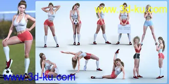 3D打印模型Z Cheerleader Shape and Pose Mega Set的图片