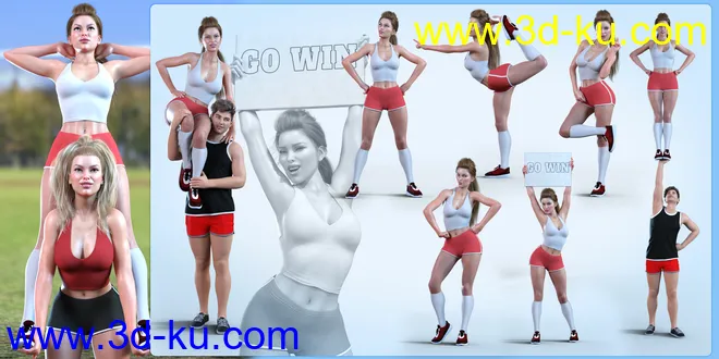 Z Cheerleader Shape and Pose Mega Set模型的图片7