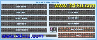 3D打印模型Z Cheerleader Shape and Pose Mega Set的图片