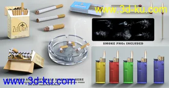 3D打印模型Z Cigarette Break Props and Poses for Genesis 8的图片