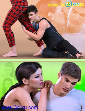 3D打印模型Z Clingy and Needy Poses for Genesis 3 and 8的图片