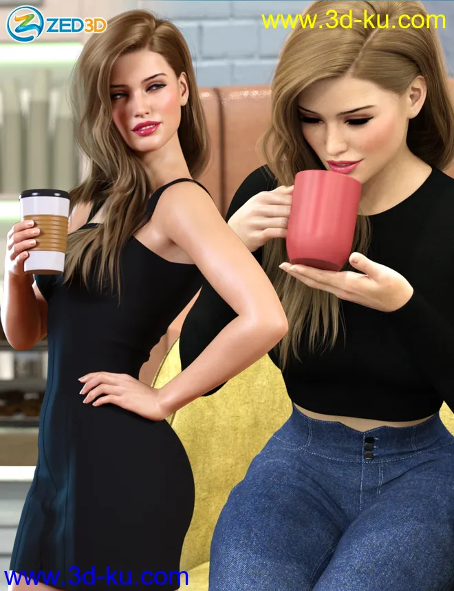 Z Coffee Love Prop and Pose Mega Set模型的图片1