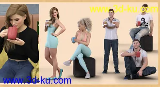 3D打印模型Z Coffee Love Prop and Pose Mega Set的图片