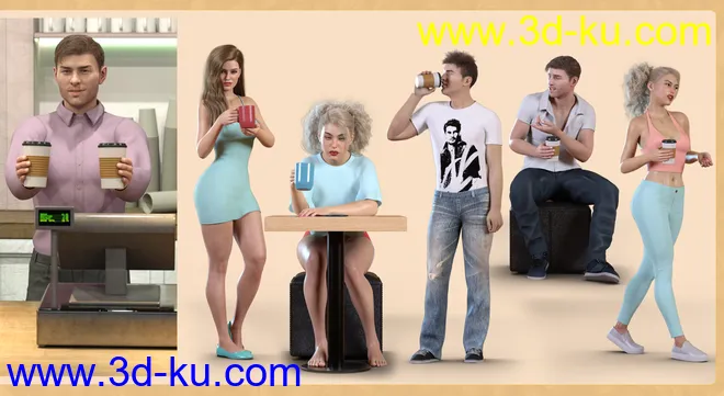 Z Coffee Love Prop and Pose Mega Set模型的图片7
