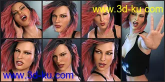 3D打印模型Z Daredevil - Dialable and One-Click Expressions for Genesis 8 Female(s)的图片