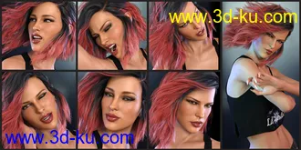 3D打印模型Z Daredevil - Dialable and One-Click Expressions for Genesis 8 Female(s)的图片
