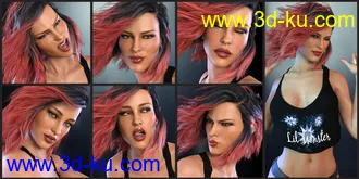 3D打印模型Z Daredevil - Dialable and One-Click Expressions for Genesis 8 Female(s)的图片