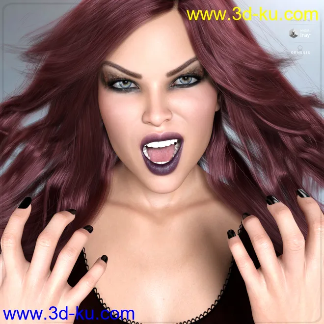 Z Devilish Smiles and Expressions for Genesis 3 and 8模型的图片2