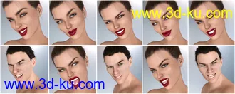 3D打印模型Z Devilish Smiles and Expressions for Genesis 3 and 8的图片