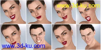 3D打印模型Z Devilish Smiles and Expressions for Genesis 3 and 8的图片