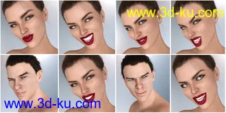 3D打印模型Z Devilish Smiles and Expressions for Genesis 3 and 8的图片