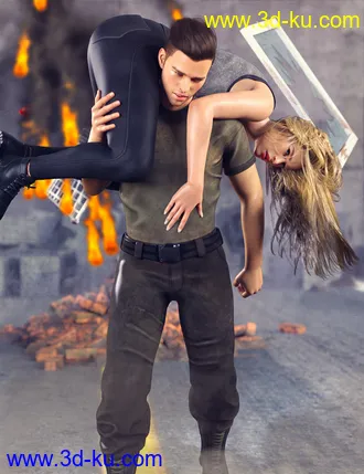 3D打印模型Z Everyday Couple Poses for Genesis 8 and 8.1的图片