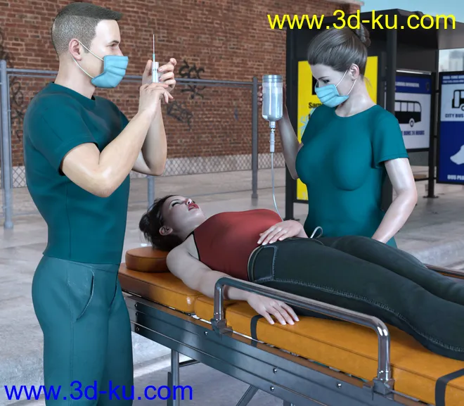 Z First Response Props and Poses for Genesis 8模型的图片2