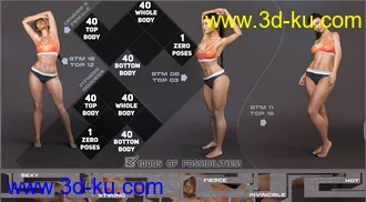 3D打印模型Z Fitness Goddess Shape Preset and Poses for Genesis 8 Female的图片