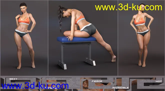 Z Fitness Goddess Shape Preset and Poses for Genesis 8 Female模型的图片4