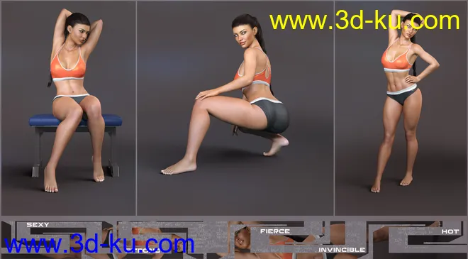 Z Fitness Goddess Shape Preset and Poses for Genesis 8 Female模型的图片5
