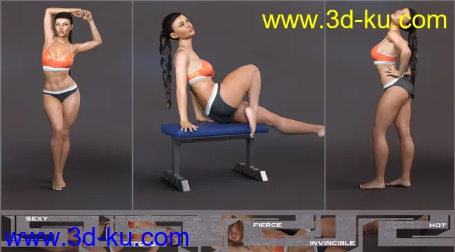 Z Fitness Goddess Shape Preset and Poses for Genesis 8 Female模型的图片6