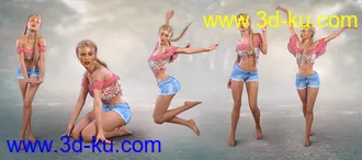 3D打印模型Z Free Spirited - Poses with Partials and Expressions for Genesis 3 & 8 Female的图片