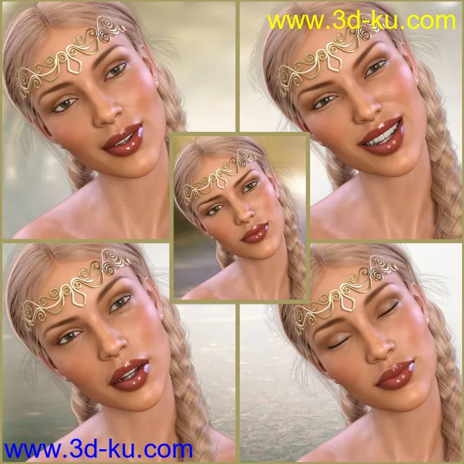 Z Free Spirited - Poses with Partials and Expressions for Genesis 3 & 8 Female模型的图片8
