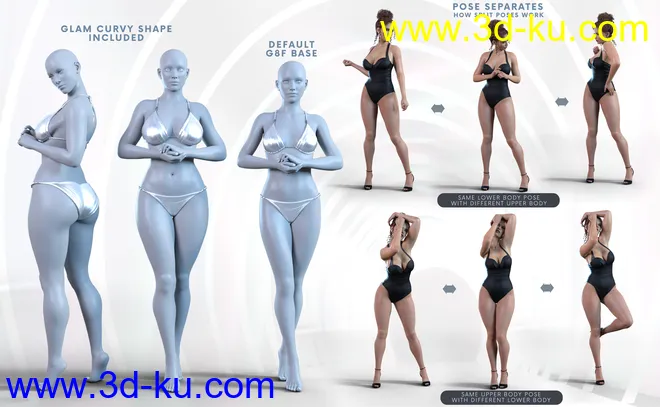 Z Glamorous Curves Shape and Pose Mega Set模型的图片3