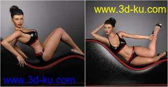 3D打印模型Z Leather Lounge - Prop and Poses for Genesis 3 and 8 Female的图片