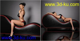 3D打印模型Z Leather Lounge - Prop and Poses for Genesis 3 and 8 Female的图片