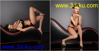 3D打印模型Z Leather Lounge - Prop and Poses for Genesis 3 and 8 Female的图片