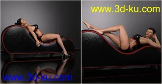 3D打印模型Z Leather Lounge - Prop and Poses for Genesis 3 and 8 Female的图片