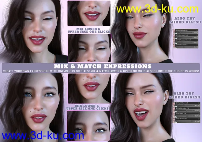 Z Mixed Emotions for Genesis 8 Female模型的图片3