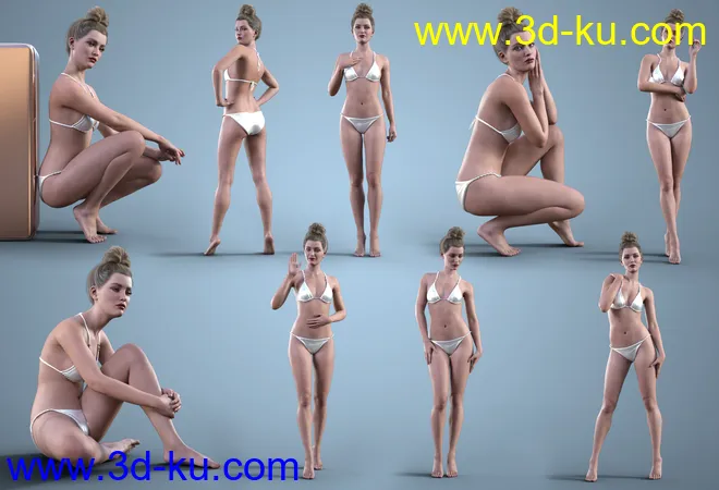 Z Model Style Poses for Genesis 8.1 Female and Victoria 8.1模型的图片6
