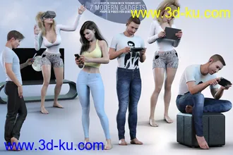 3D打印模型Z Modern Gadgets Props and Poses for Genesis 8的图片