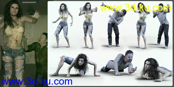 Z Night Terrors Pose Mega Set for Genesis 3 and 8模型的图片4