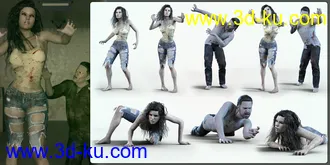 3D打印模型Z Night Terrors Pose Mega Set for Genesis 3 and 8的图片