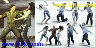 3D打印模型Z Night Terrors Pose Mega Set for Genesis 3 and 8的图片