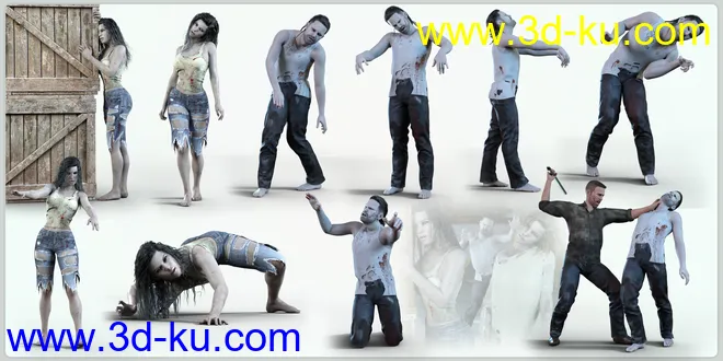Z Night Terrors Pose Mega Set for Genesis 3 and 8模型的图片6