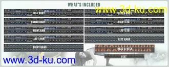 3D打印模型Z Night Terrors Pose Mega Set for Genesis 3 and 8的图片