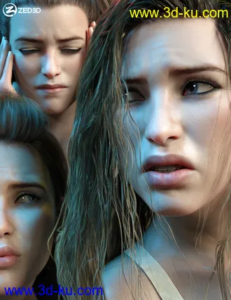 3D打印模型Z Pain and Hurt Mix and Match Expressions for Genesis 8.1 Female的图片