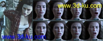 3D打印模型Z Pain and Hurt Mix and Match Expressions for Genesis 8.1 Female的图片