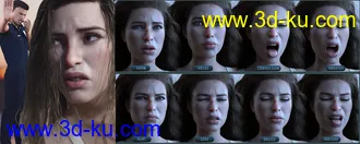 3D打印模型Z Pain and Hurt Mix and Match Expressions for Genesis 8.1 Female的图片