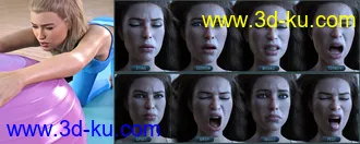 3D打印模型Z Pain and Hurt Mix and Match Expressions for Genesis 8.1 Female的图片