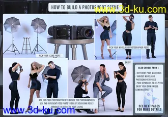 3D打印模型Z Photoshoot Builder Props and Poses for Genesis 8的图片