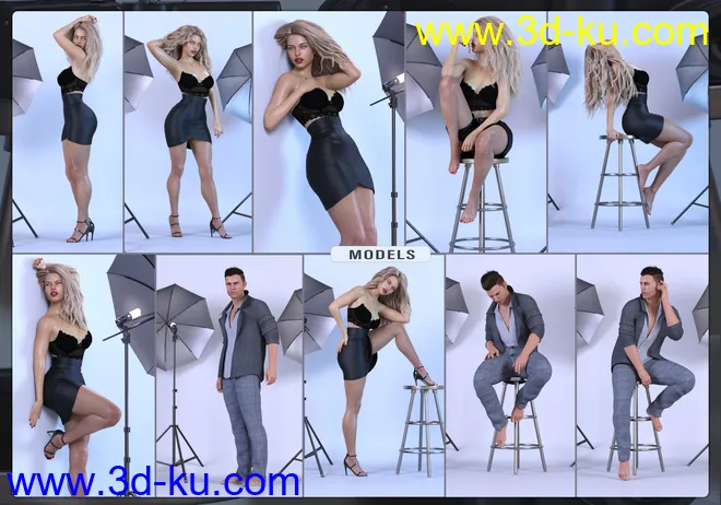 Z Photoshoot Builder Props and Poses for Genesis 8模型的图片5