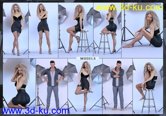 Z Photoshoot Builder Props and Poses for Genesis 8模型的图片6