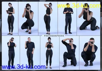 3D打印模型Z Photoshoot Builder Props and Poses for Genesis 8的图片