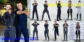 3D打印模型Z Police Props and Poses for Genesis 8的图片