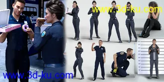 3D打印模型Z Police Props and Poses for Genesis 8的图片