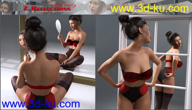 Z Reflections of Beauty Mirrors and Poses for Genesis 3 and 8模型的图片5