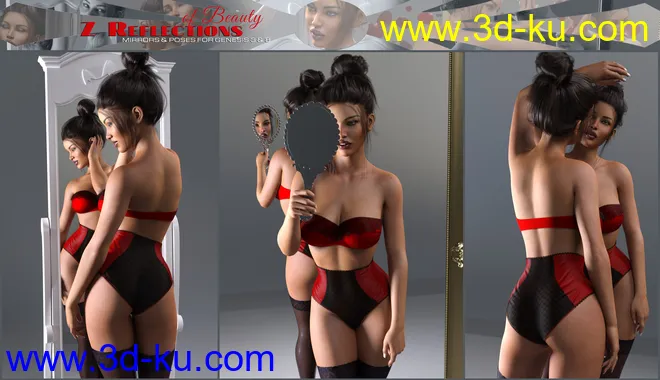 Z Reflections of Beauty Mirrors and Poses for Genesis 3 and 8模型的图片10