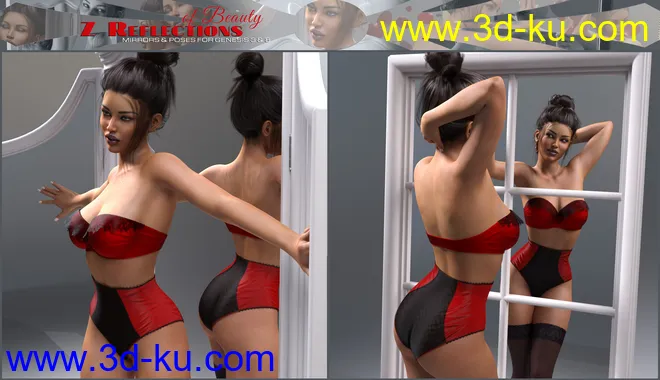Z Reflections of Beauty Mirrors and Poses for Genesis 3 and 8模型的图片12